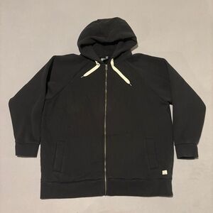 Vuori Full Zip Up Hoodie Womens XL Black Gym Workout Athletic Outdoor